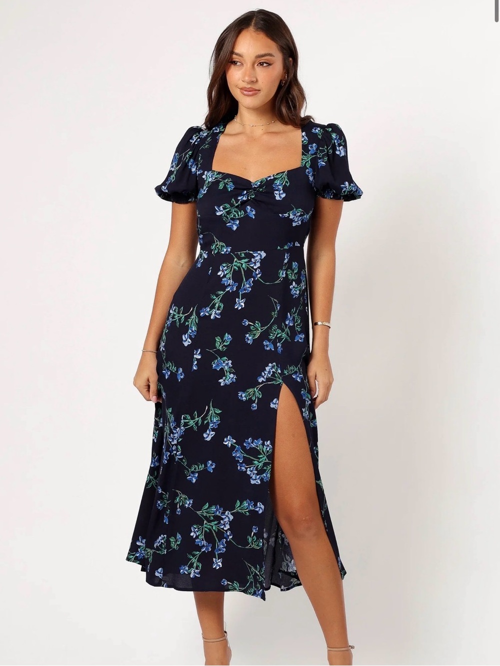 Petal & Pup Hendrix Midi Dress in Midnight Blues